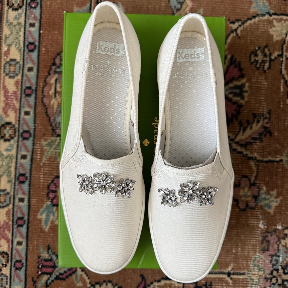 Keds x Kate Spade Bridal Sneakers - NIB - Size 8